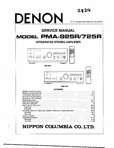 DENON PMA 725 ; 925 SERVICE MANUAL